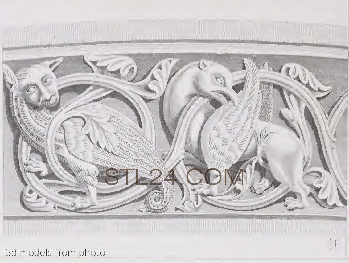 Бордюры (MOULDING_0088 -  | 3D model 3DSMAX / OBJ / STL) 3D модель для ЧПУ станка